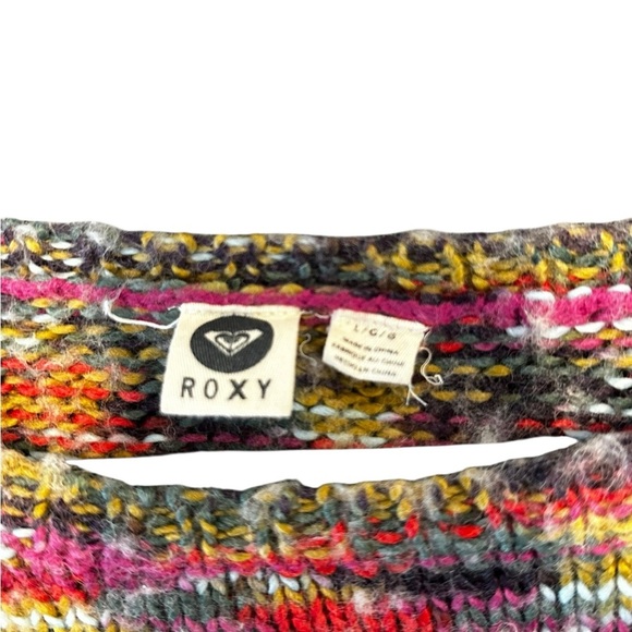 Roxy Red and Pink Crew Neck Sweater - Picture 4 of 4